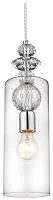 Светильник подвесной Leni WE209.01.106 Wertmark прозрачный 1 лампа, основание хром в стиле классический 